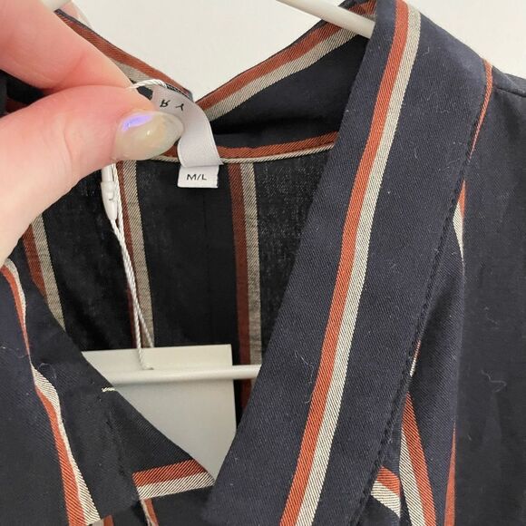 PRIORY Aise Dress Striped Poplin Navy / Mix Size M/L - Picture 4 of 6